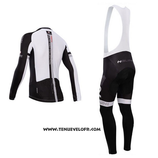 2014 Maillot Ciclismo Nalini Noir et Rouge Manches Longues et Cuissard