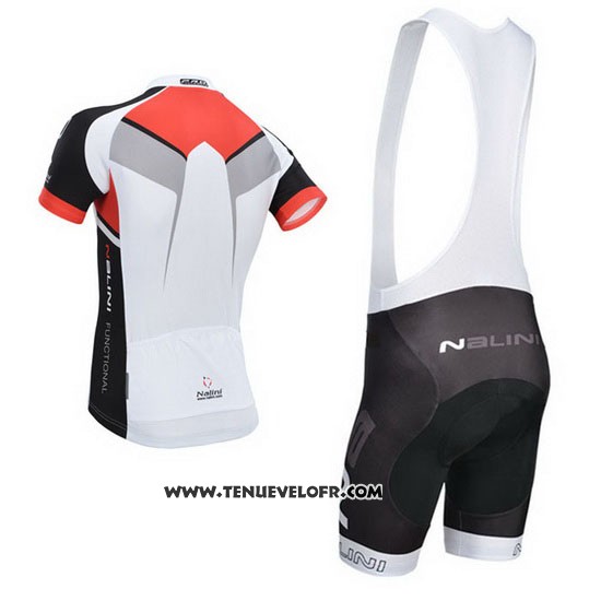2014 Maillot Ciclismo Nalini Rouge et Blanc Manches Courtes et Cuissard