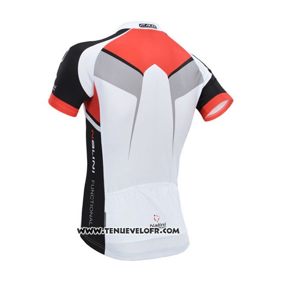 2014 Maillot Ciclismo Nalini Rouge et Blanc Manches Courtes et Cuissard
