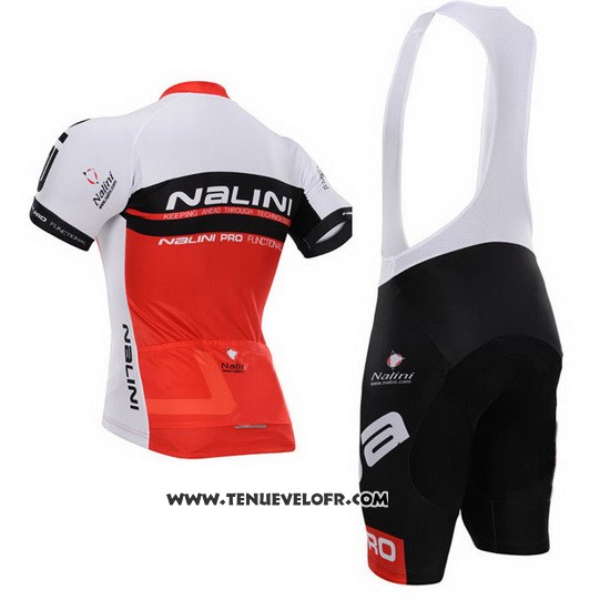 2015 Maillot Ciclismo Nalini Rouge et Blanc Manches Courtes et Cuissard