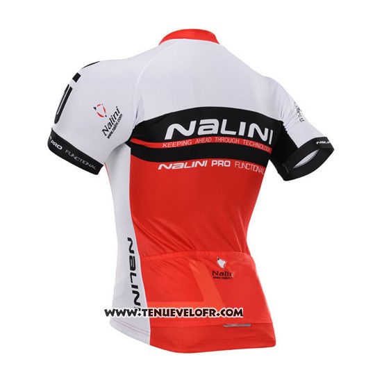 2015 Maillot Ciclismo Nalini Rouge et Blanc Manches Courtes et Cuissard