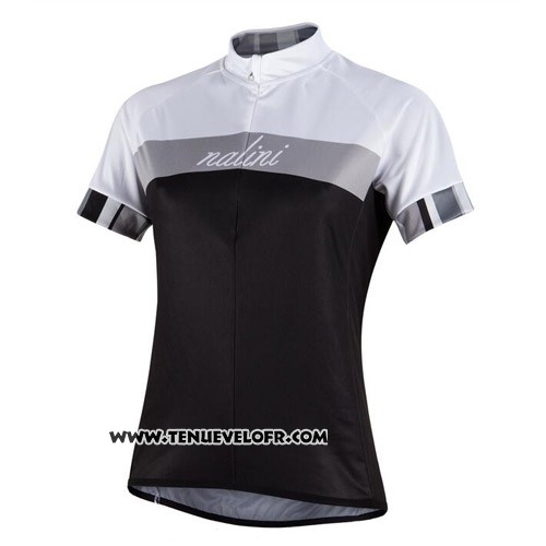 2016 Maillot Ciclismo Nalini Argent et Noir Manches Courtes et Cuissard