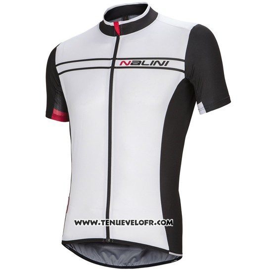 2016 Maillot Ciclismo Nalini Blanc et Noir Manches Courtes et Cuissard