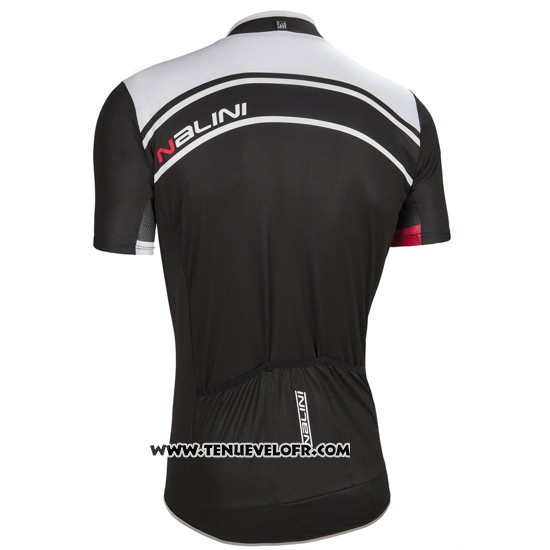 2016 Maillot Ciclismo Nalini Blanc et Noir Manches Courtes et Cuissard