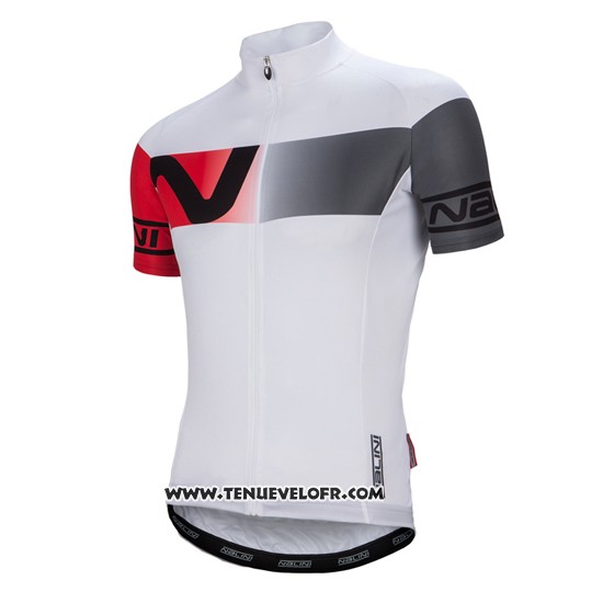 2016 Maillot Ciclismo Nalini Blanc et Rouge Manches Courtes et Cuissard