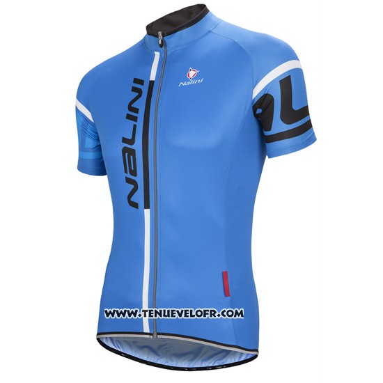 2016 Maillot Ciclismo Nalini Bleu Manches Courtes et Cuissard