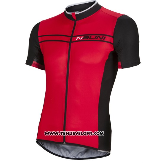 2016 Maillot Ciclismo Nalini Fonce Rouge Manches Courtes et Cuissard