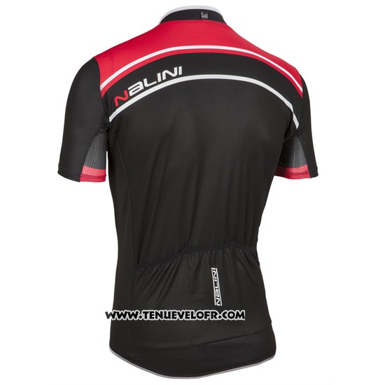 2016 Maillot Ciclismo Nalini Fonce Rouge Manches Courtes et Cuissard
