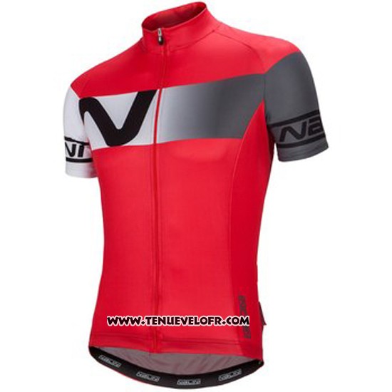 2016 Maillot Ciclismo Nalini Gris et Rouge Manches Courtes et Cuissard