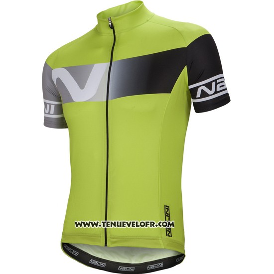2016 Maillot Ciclismo Nalini Lumiere Vert Manches Courtes et Cuissard