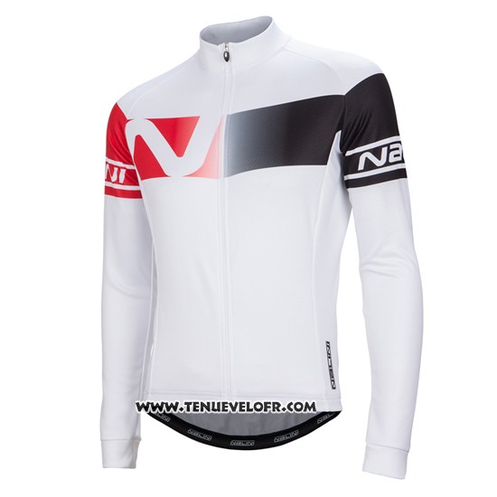 2016 Maillot Ciclismo Nalini Rouge et Blanc Manches Longues et Cuissard