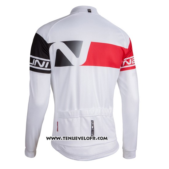 2016 Maillot Ciclismo Nalini Rouge et Blanc Manches Longues et Cuissard