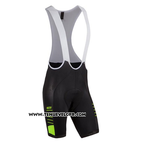 2016 Maillot Ciclismo Nalini Vert et Noir Manches Courtes et Cuissard