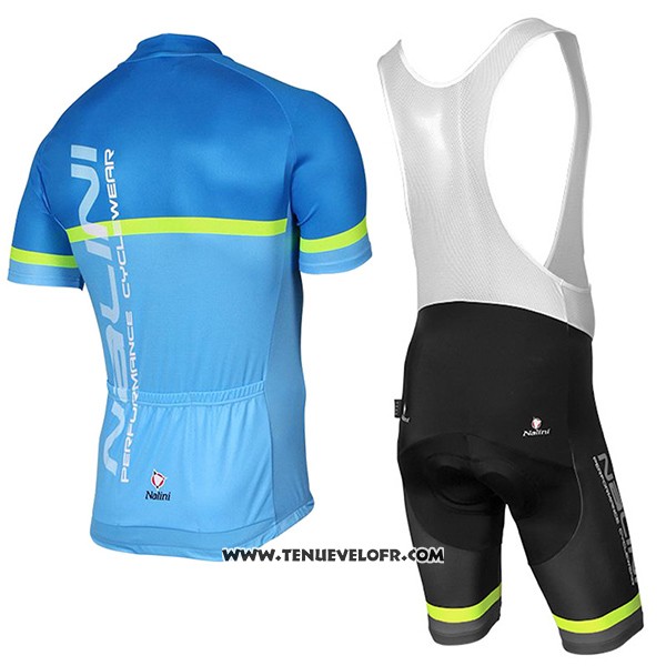 2017 Maillot Ciclismo Nalini Brivio Bleu Manches Courtes et Cuissard