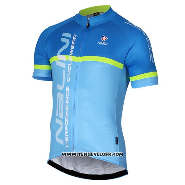 2017 Maillot Ciclismo Nalini Brivio Bleu Manches Courtes et Cuissard