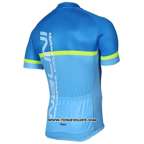 2017 Maillot Ciclismo Nalini Brivio Bleu Manches Courtes et Cuissard