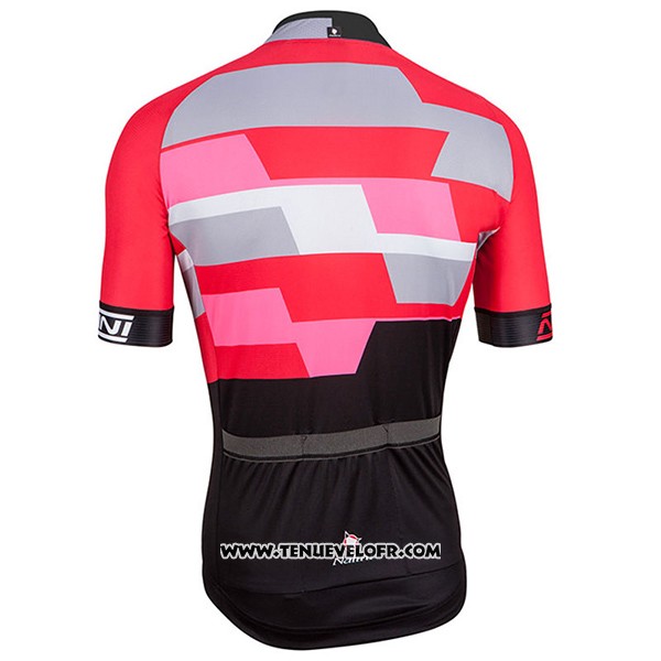 2017 Maillot Ciclismo Nalini Cervino Rouge et Noir Manches Courtes et Cuissard