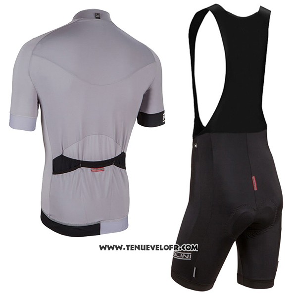 2017 Maillot Ciclismo Nalini Curva Slate Argent Manches Courtes et Cuissard