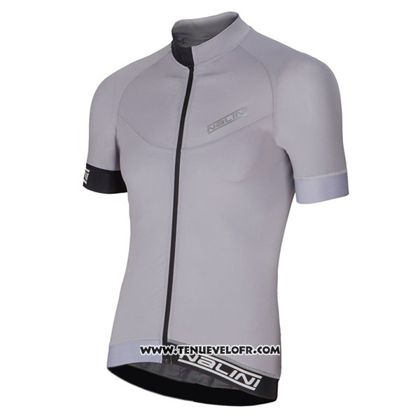 2017 Maillot Ciclismo Nalini Curva Slate Argent Manches Courtes et Cuissard