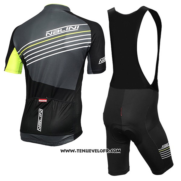 2017 Maillot Ciclismo Nalini Mood Noir Manches Courtes et Cuissard