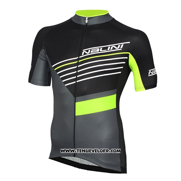 2017 Maillot Ciclismo Nalini Mood Noir Manches Courtes et Cuissard
