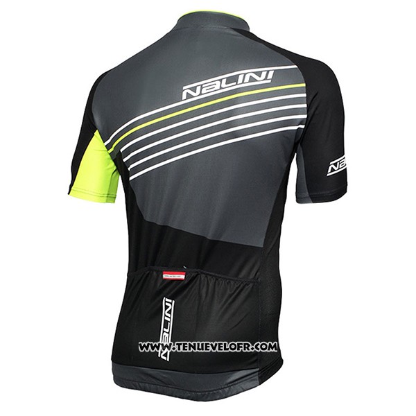 2017 Maillot Ciclismo Nalini Mood Noir Manches Courtes et Cuissard