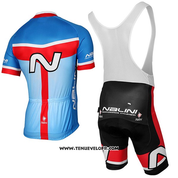 2017 Maillot Ciclismo Nalini Navision Azur Manches Courtes et Cuissard