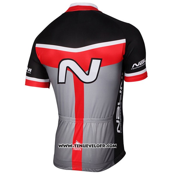 2017 Maillot Ciclismo Nalini Navision Noir et Gris Manches Courtes et Cuissard