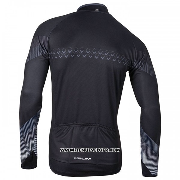 2017 Maillot Ciclismo Nalini Noir Manches Longues et Cuissard