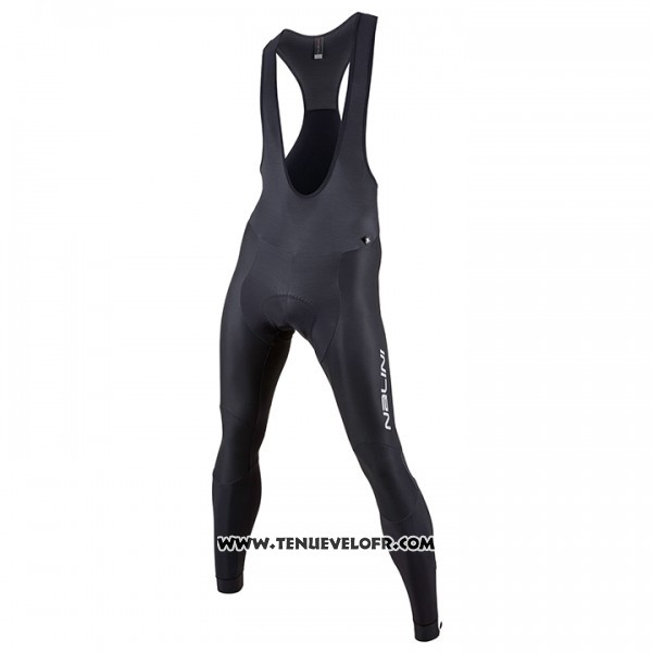 2017 Maillot Ciclismo Nalini Noir et Gris Manches Longues et Cuissard