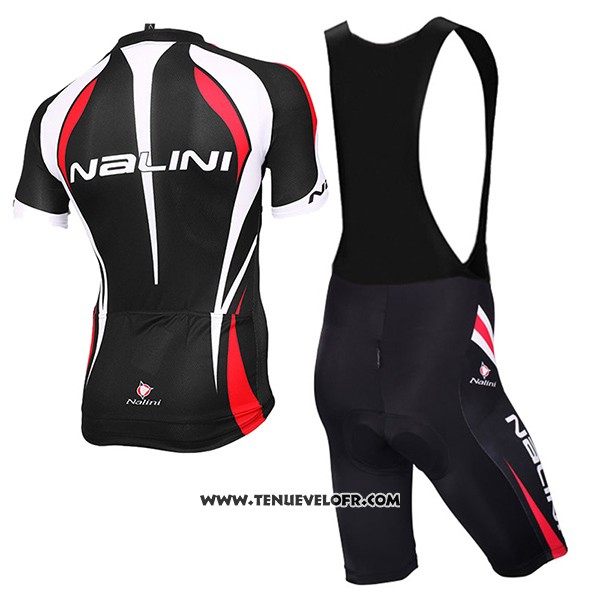 2017 Maillot Ciclismo Nalini Predazzo Noir et Rouge Manches Courtes et Cuissard