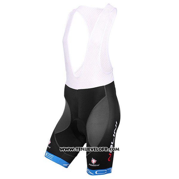 2017 Maillot Ciclismo Nalini Rigel Noir et Bleu Manches Courtes et Cuissard