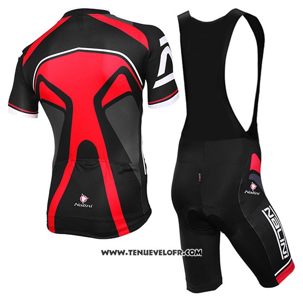 2017 Maillot Ciclismo Nalini Salorno Noir et Rouge Manches Courtes et Cuissard