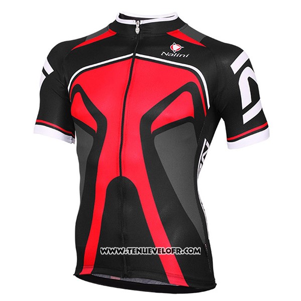 2017 Maillot Ciclismo Nalini Salorno Noir et Rouge Manches Courtes et Cuissard