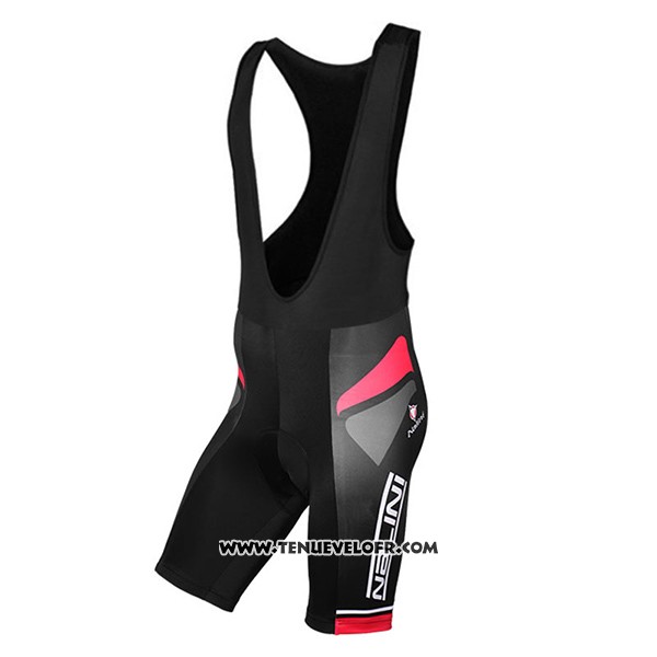 2017 Maillot Ciclismo Nalini Salorno Noir et Rouge Manches Courtes et Cuissard