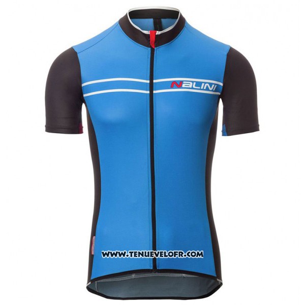 2017 Maillot Ciclismo Nalini Sinello Ti Bleu Manches Courtes et Cuissard