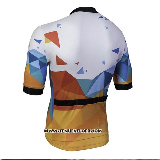 2018 Maillot Ciclismo Nalini AHS Discesa Blanc et Orange Manches Courtes et Cuissard