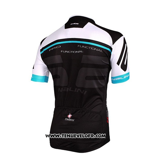 2018 Maillot Ciclismo Nalini Blanc et Noir Manches Courtes et Cuissard