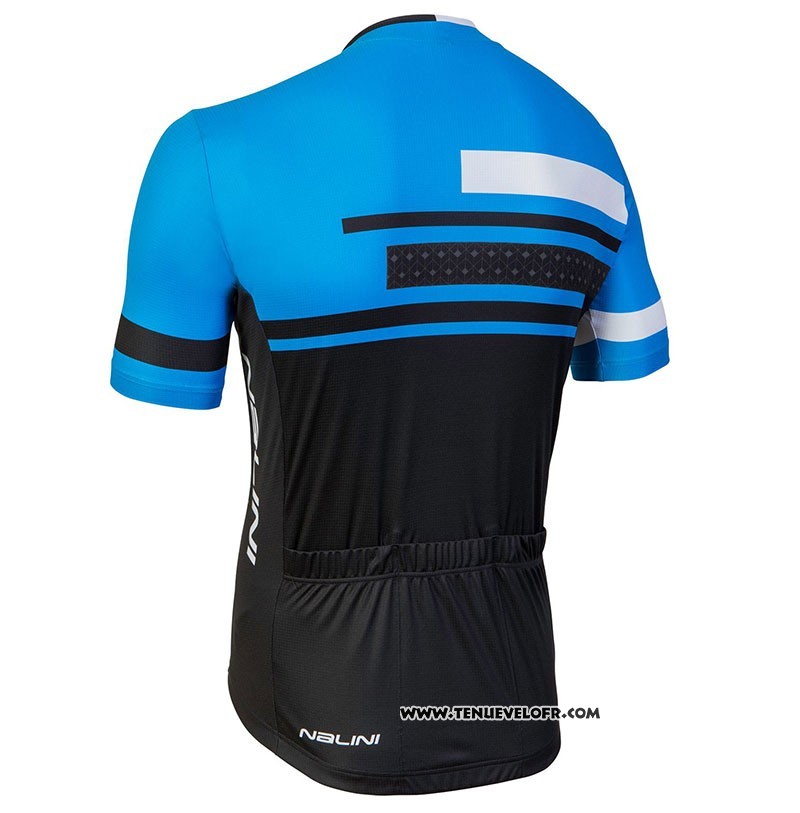 2018 Maillot Ciclismo Nalini Fatica Bleu Manches Courtes et Cuissard