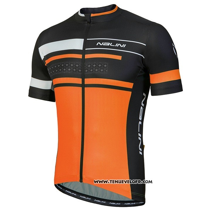 2018 Maillot Ciclismo Nalini Fatica Orange Manches Courtes et Cuissard