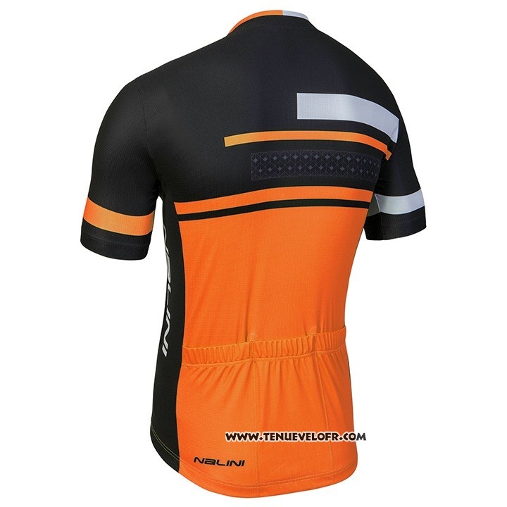 2018 Maillot Ciclismo Nalini Fatica Orange Manches Courtes et Cuissard