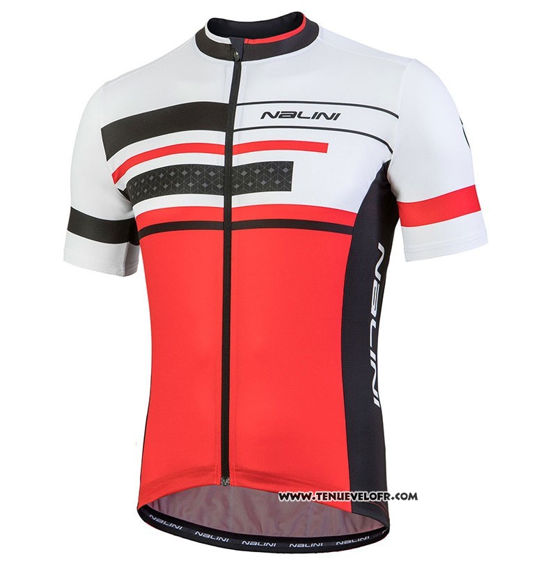 2018 Maillot Ciclismo Nalini Fatica Rouge Manches Courtes et Cuissard