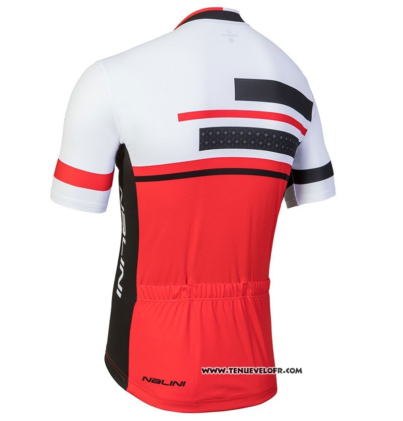 2018 Maillot Ciclismo Nalini Fatica Rouge Manches Courtes et Cuissard