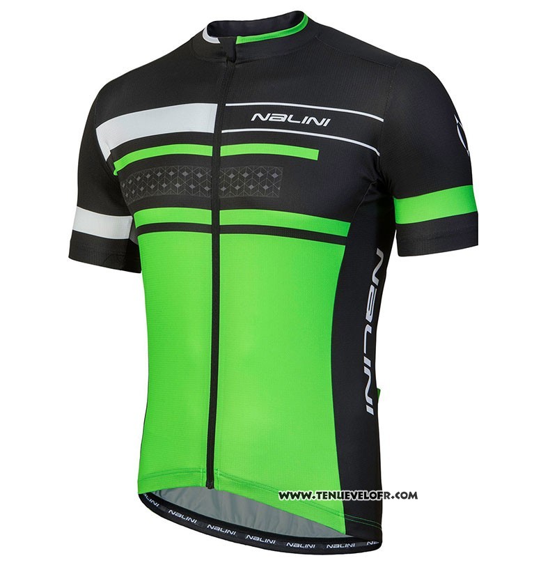 2018 Maillot Ciclismo Nalini Fatica Vert Manches Courtes et Cuissard