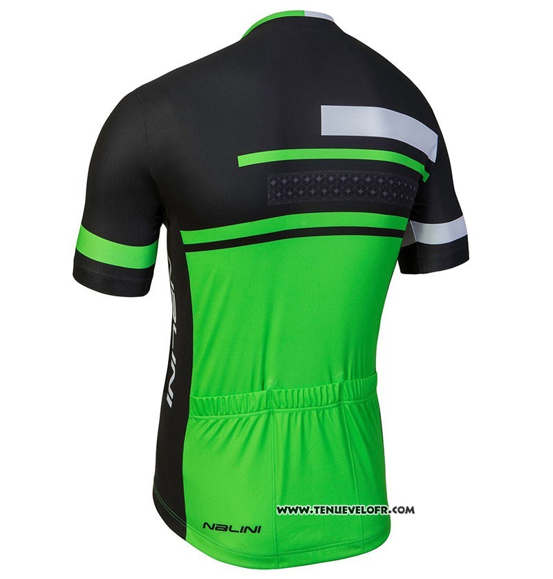 2018 Maillot Ciclismo Nalini Fatica Vert Manches Courtes et Cuissard