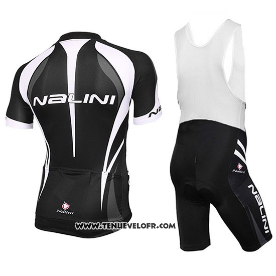 2018 Maillot Ciclismo Nalini Noir et Blanc Manches Courtes et Cuissard