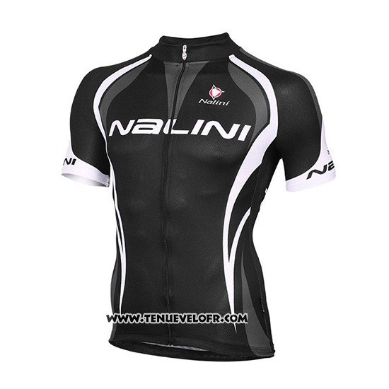 2018 Maillot Ciclismo Nalini Noir et Blanc Manches Courtes et Cuissard
