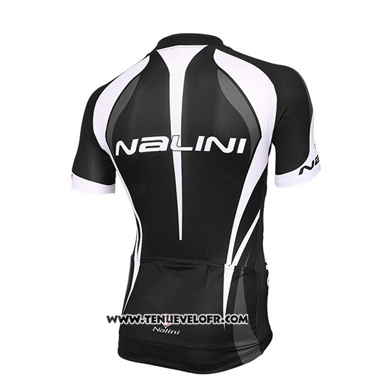 2018 Maillot Ciclismo Nalini Noir et Blanc Manches Courtes et Cuissard