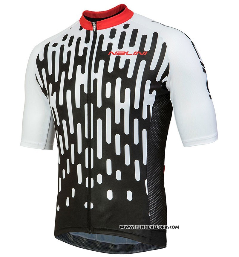 2018 Maillot Ciclismo Nalini Podio Blanc Manches Courtes et Cuissard