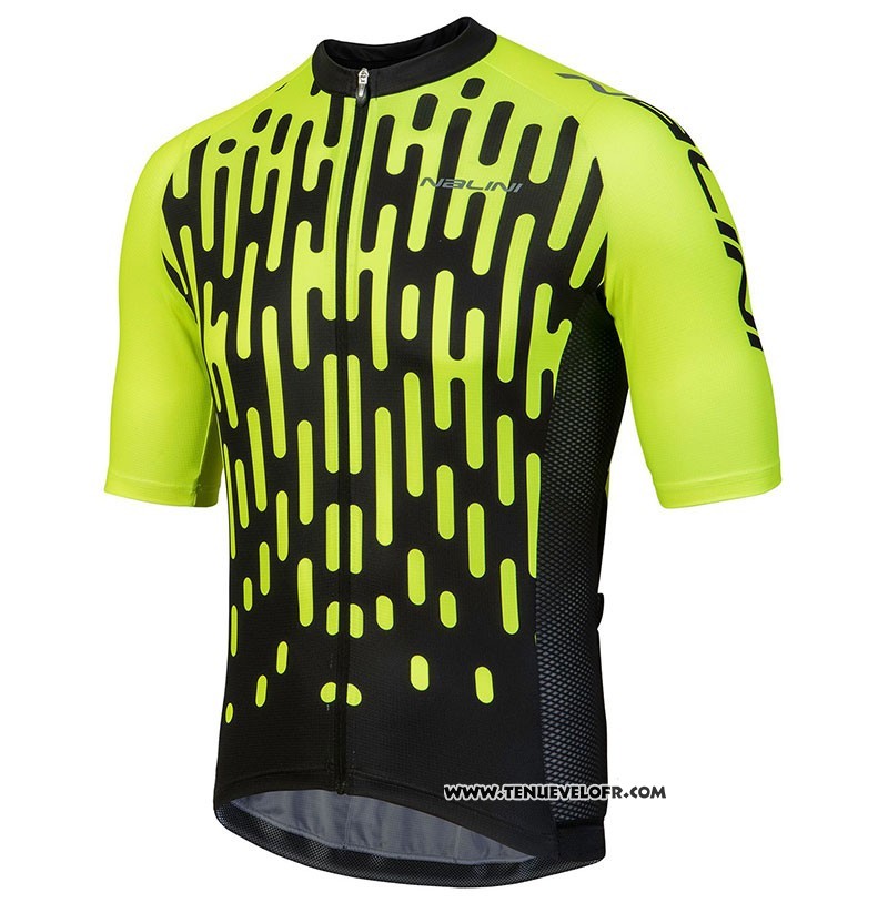 2018 Maillot Ciclismo Nalini Podio Vert Manches Courtes et Cuissard